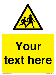 Custom Warning children Sign